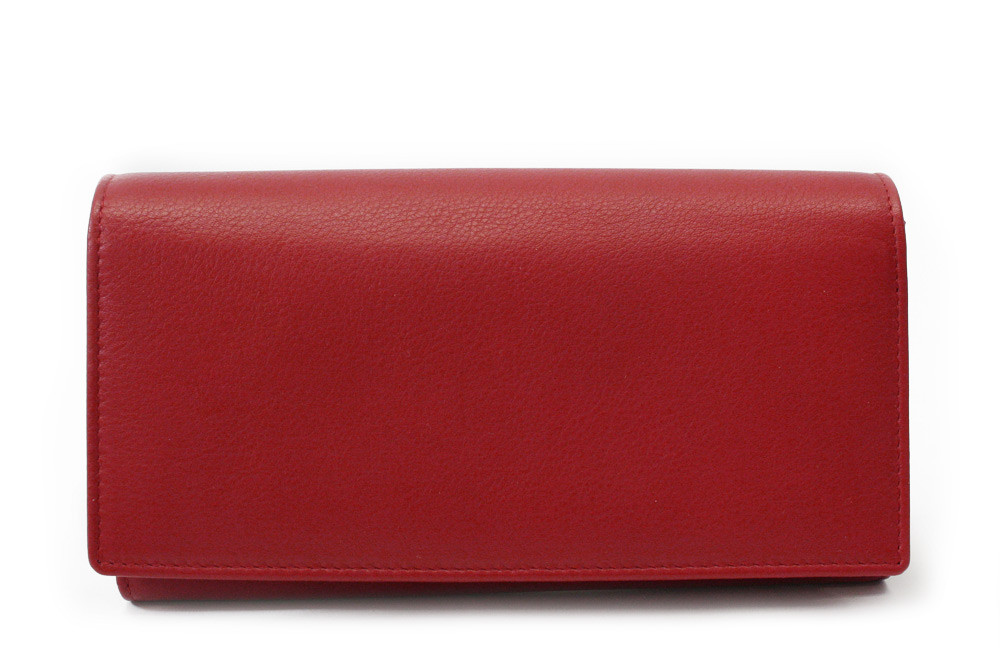 Červená kožená číšnická peněženka Daniela
