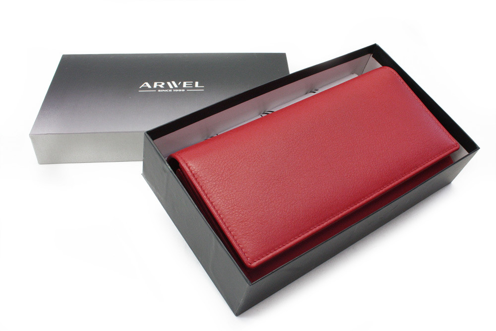 Červená kožená číšnická peněženka Daniela