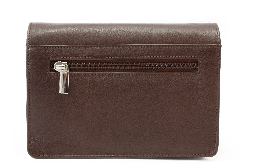Hnědá pánská kožená dokladová etue Genevi