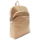 Béžový kožený zipový batoh Poppy