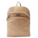 Béžový kožený zipový batoh Poppy