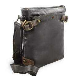 Černá kožená kabelka se zipem Mariel