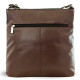 Hnědo černá dámská větší kožená crossbody kabelka Margaret