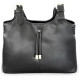 Černá dámská kožená zipová kabelka Thierry