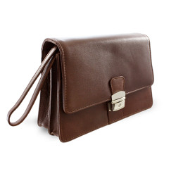 Tmavě hnědá pánská kožená dokladová etue Kylien