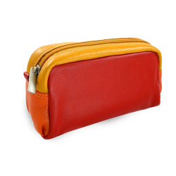 Multibarevná dámská kožená etue Nevaeh