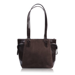 Tmavě hnědá dámská kožená taška přes rameno Brenda