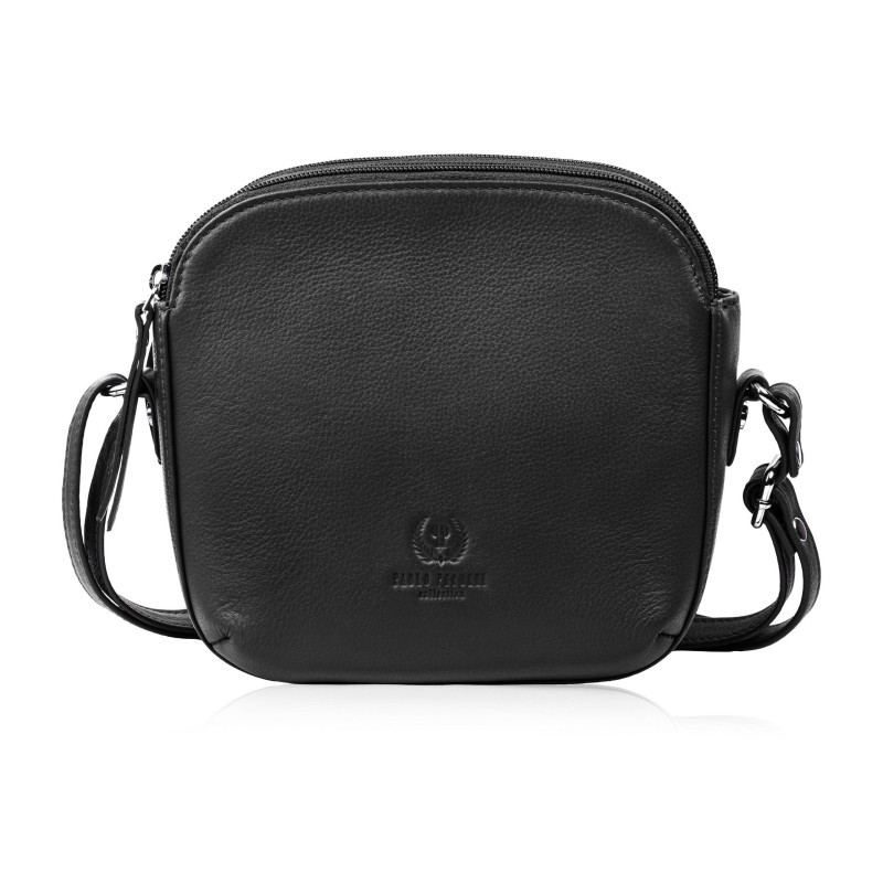 Černá dámská kožená crossbody kabelka Ashley