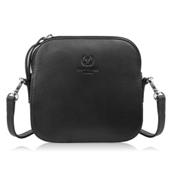 Černá dámská kožená crossbody kabelka Ansie