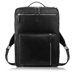 Černý pánský kožený cestovní batoh Andries