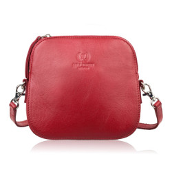 Červená dámská kožená crossbody kabelka Ansie