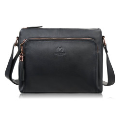 Černá dámská kožená crossbody kabelka Jacomina