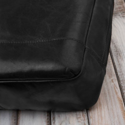 Černý pánský vintage kožený batoh na notebook Werner