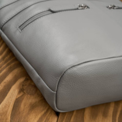 Šedá dámská kožená crossbody kabelka Almira