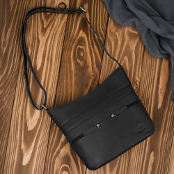 Černá dámská kožená crossbody kabelka Almira