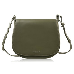 Olivově zelená dámská crossbody kožená kabelka Pernille