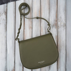 Olivově zelená dámská crossbody kožená kabelka Pernille