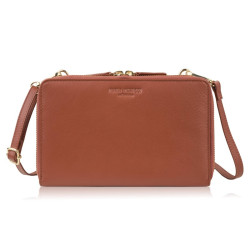 Světle hnědá malá dámská crossbody kabelka Fotima