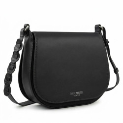 Černá dámská crossbody kožená kabelka Pernille