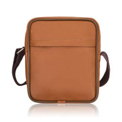 Koňakový pánský kožený crossbag Zafar