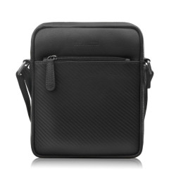 Černý pánský kožený crossbag Oscar
