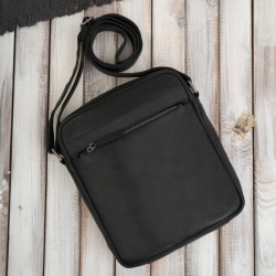 Černý pánský kožený crossbag Olof