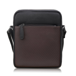 Tmavě hnědý pánský kožený crossbag Oscar