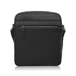 Černý pánský kožený crossbag Olof