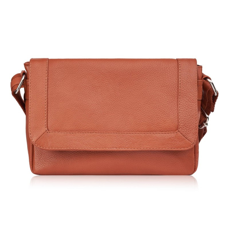 Světle hnědá dámská kožená crossbody kabelka Natalia
