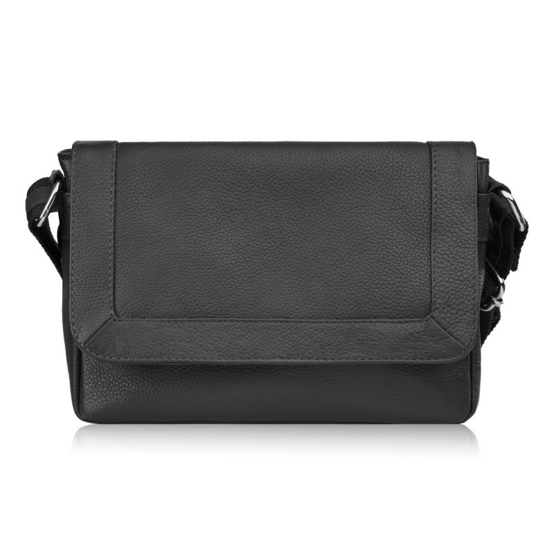 Černá dámská kožená crossbody kabelka Natalia