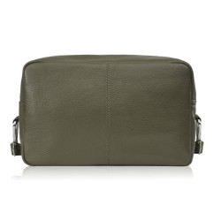 Tmavě zelená dámská kožená crossbody kabelka Martyna