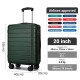 Tmavě zelená sada malého a středního kufru 2 v 1 Ulduz