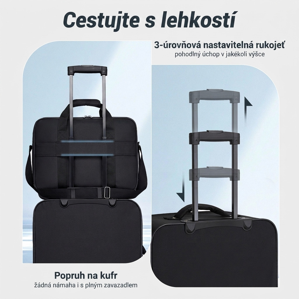 Černá cestovní sada 3 v 1 Elvin
