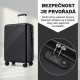 Černý kvalitní cestovní velký kufr Tuan