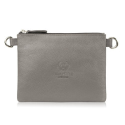 Světle šedá dámská kožená crossbody kabelka Sorelia