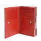 Červená rámová dámská kožená peněženka Shirin