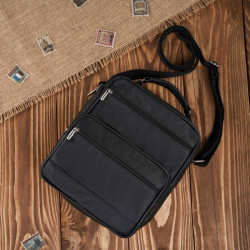 Černý pánský kožený crossbag Cyrus