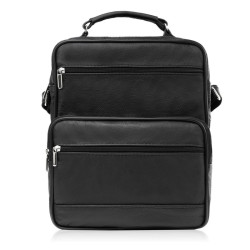 Černý pánský kožený crossbag Cyrus