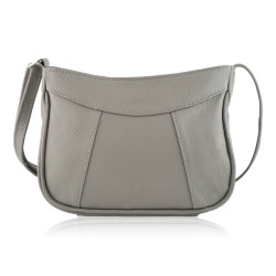 Šedá dámská kožená crossbody kabelka Zafrina