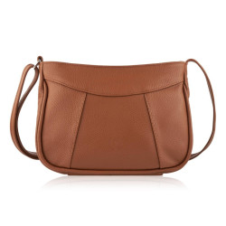 Světle hnědá dámská kožená crossbody kabelka Zafrina