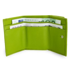 Světle zelená kožená mini peněženka Athena