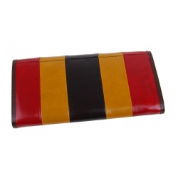 Hnědá kožená dámská magnetická peněženka Wilhelmina