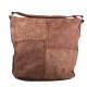 Světle hnědá velká crossbody kabelka s ornamenty Loliel