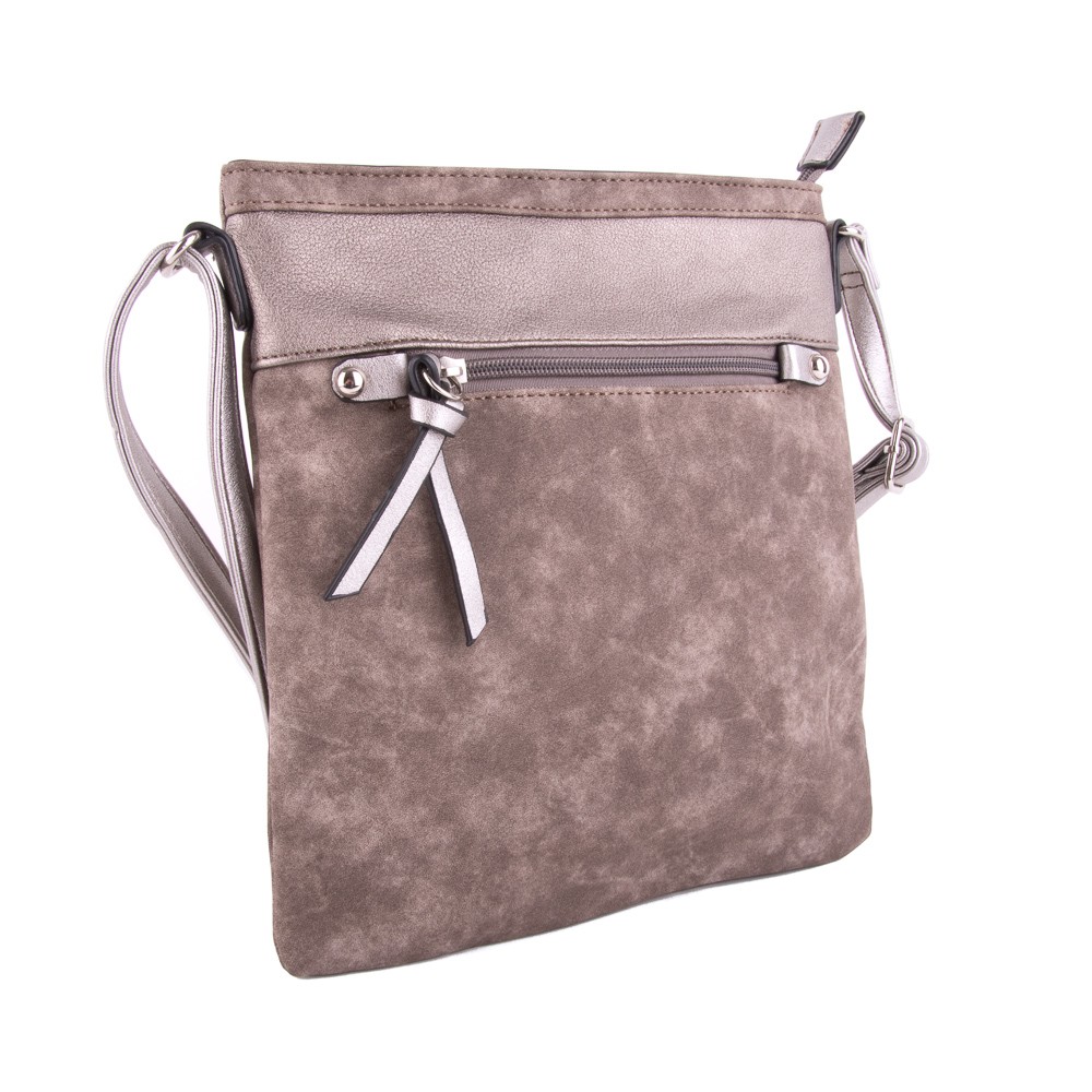 Taupe moderní dámská crossbody kabelka Jistien