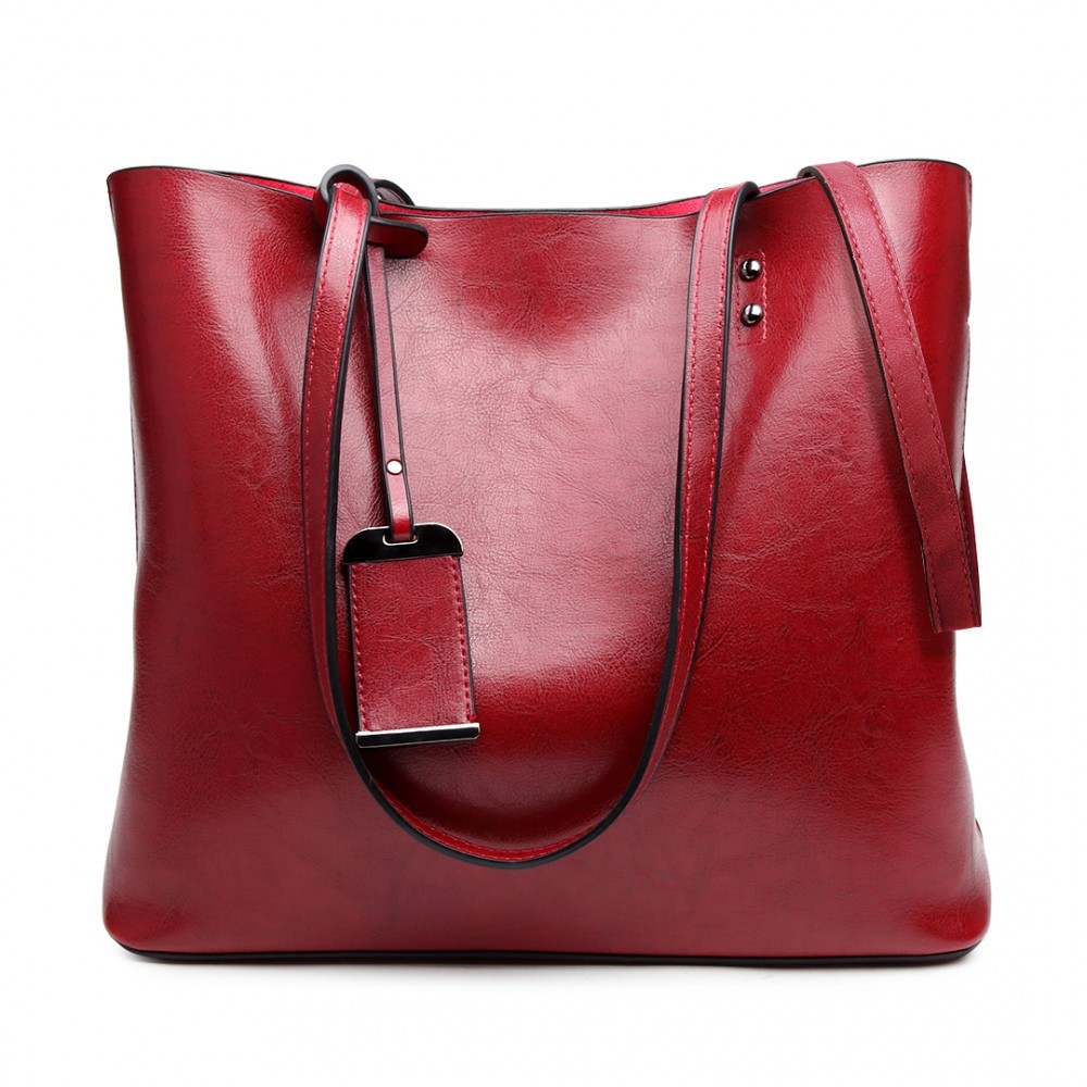Tmavě červená dámská přehledná kabelka Braslen
