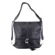 Černá dámská kombinace crossbody kabelky a batohu Sestie