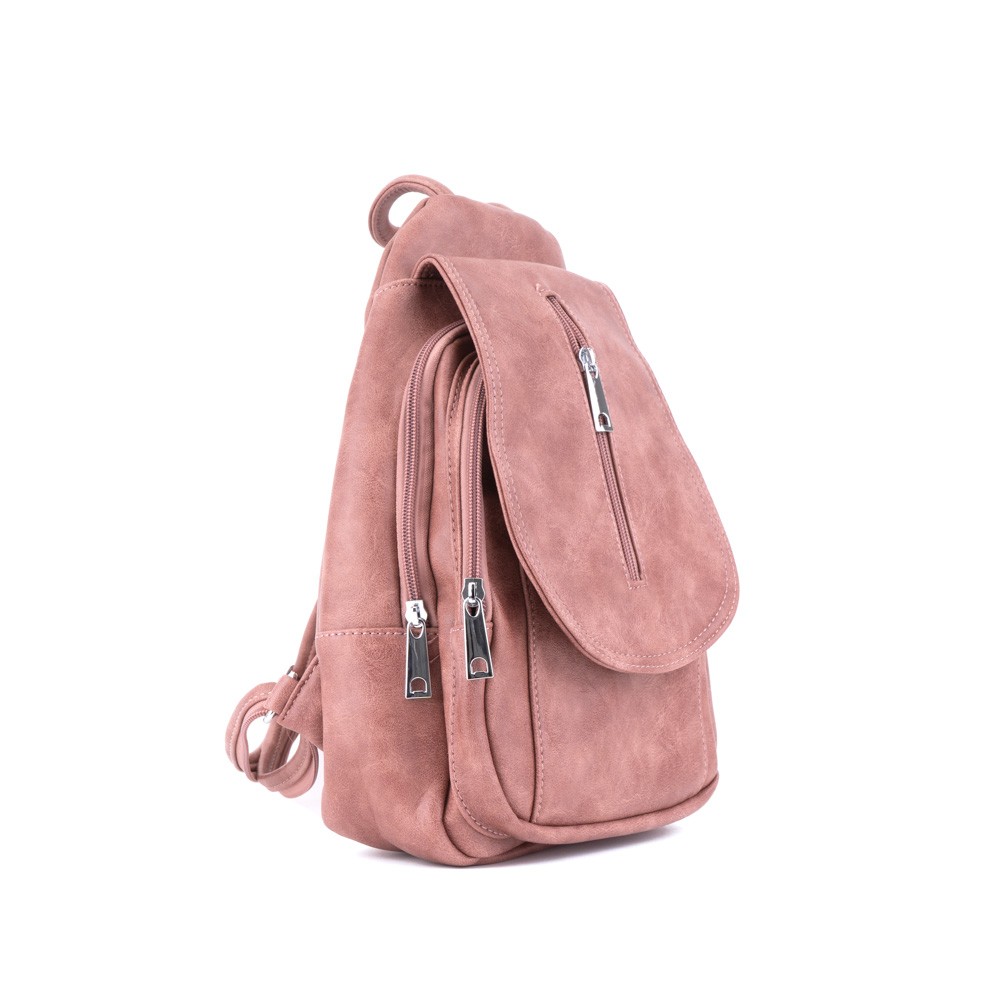 Tmavě růžový dámský elegantní batoh Candel