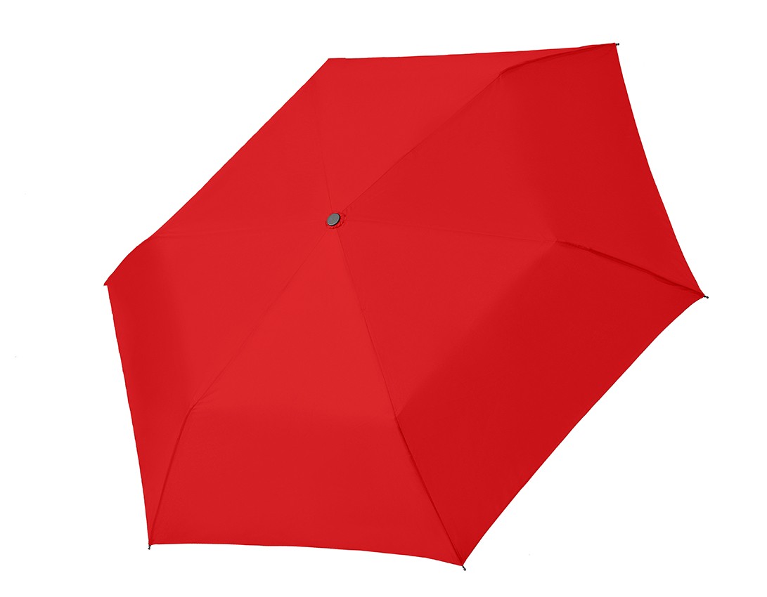 Červený dámský ultralehký skládací mechanický deštník Zasten