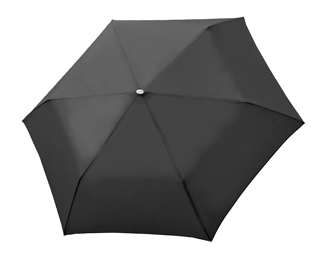 Černý Slim Uni skládací mechanický elegantní dámský deštník Omnie
