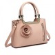 Růžová dámská elegantní kabelka s růží Rokiel